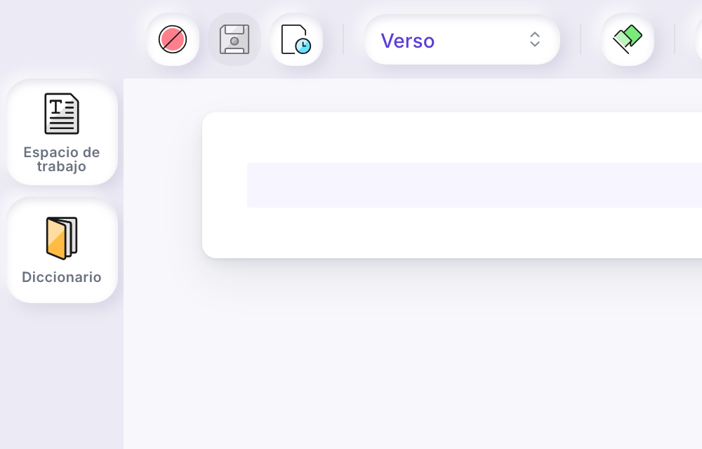 El cajón del espacio de trabajo abierto, mostrando un nodo de autor con dos obras debajo